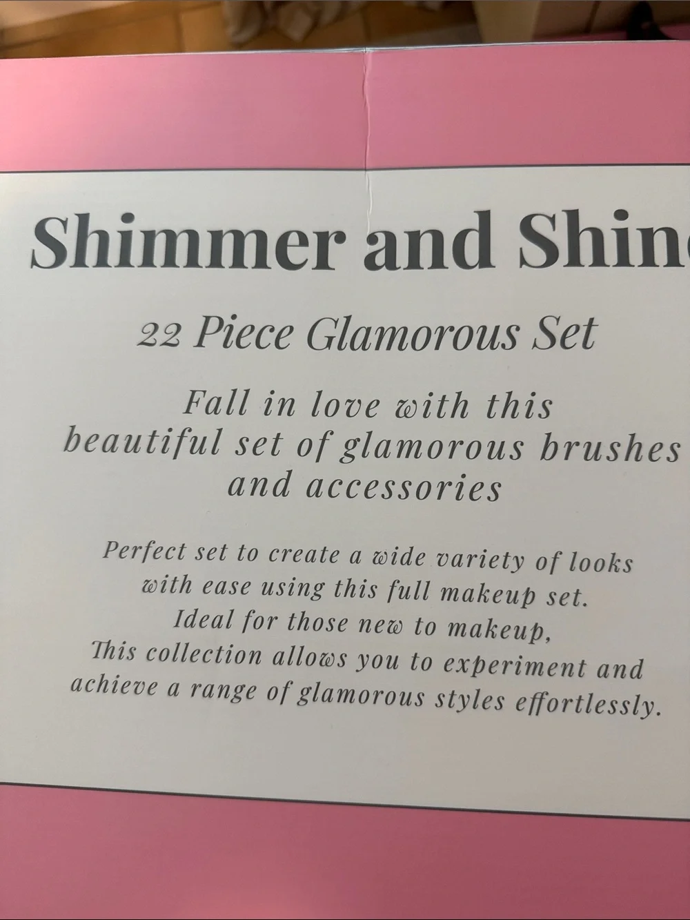 NIB Yafa Shimmer and Shine Beauty 22-Piece Bling Makeup Brush and Accessory Set